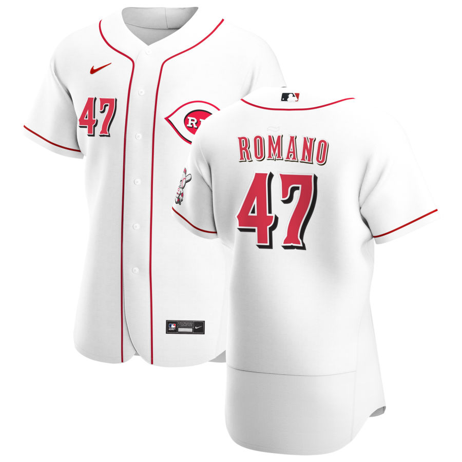 Cincinnati Reds 47 Sal Romano Men Nike White Home 2020 Authentic Player MLB Jersey